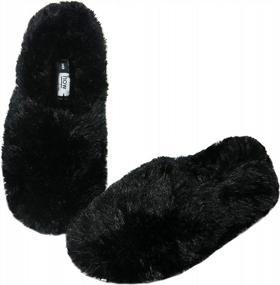 img 4 attached to Cozy Up This Winter With Onmygogo Fuzzy Indoor Slippers For Women
