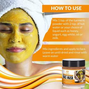 img 1 attached to Оживите свою кожу с маской для лица с куркумой от Natrulo - натуральным препаратом против угрей и очищающей глиняной маской для более яркой кожи.