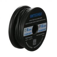 bntechgo 12 gauge silicone wire spool 50 ft black flexible 12 awg stranded tinned copper wire logo