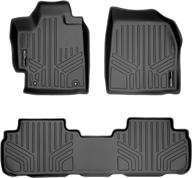 maxliner floor mats - black 2 row liner set for 2008-2013 toyota highlander, non-hybrid logo