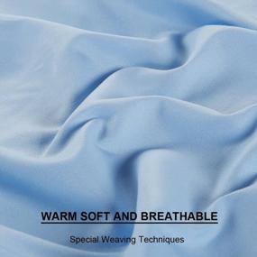 img 1 attached to TEKAMON Premium 3 Piece Bed Sheet Set 1800TC Bedding 100% Microfiber Polyester - Super Soft, Warm, Breathable, Cooling, Wrinkle Free - 10-16" Extra Deep Pockets, Twin, Lake Blue