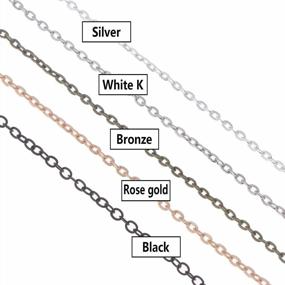 img 1 attached to 📿 Versatile Jewelry Chains Set: 39 Feet of Stainless Steel Chains, 100+ Jump Rings and 30+ Lobster Clasps for Jewelry Making (Black)