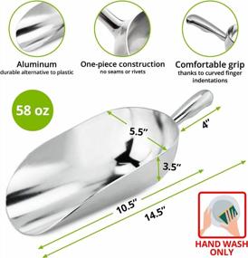 img 3 attached to 58 Oz Aluminum Ice Scoop With Holder - CUSINIUM Brand