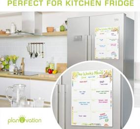 img 1 attached to Large Magnetic Dry Erase To-Do List For Fridge By PlanOvation - Daily Home Office Planner And Meal Planner For Lime Kids - Whiteboard Magnetic Task Organizer