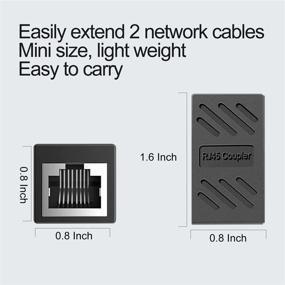 img 1 attached to Enhance Your Network Connection With Dingsun RJ45 Coupler - Compatible With Cat5, Cat5E, Cat6, And Cat7 Ethernet Cables (Black 10 Pcs)