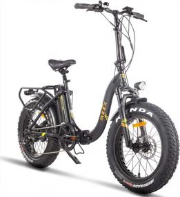 img 4 attached to 750W Folding Electric Bike For Adults, 20" 4.0 Fat Tire Foldable Portable Mountain Electric Bicycle, 20+MPH, Snow Beach Ebike With Removable 48V 13Ah Larger Battery, Professional Shimano 7-Speed