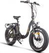 750w folding electric bike for adults, 20" 4.0 fat tire foldable portable mountain electric bicycle, 20+mph, snow beach ebike with removable 48v 13ah larger battery, professional shimano 7-speed logo