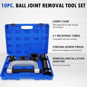 img 3 attached to 🔧 Heavy-Duty Ball Joint Press & U Joint Removal Tool Kit with 4x4 Adapters for Enhanced Compatibility, Catering to 2WD and 4WD Cars and Light Trucks (BL)