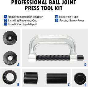img 2 attached to 🔧 Heavy-Duty Ball Joint Press & U Joint Removal Tool Kit with 4x4 Adapters for Enhanced Compatibility, Catering to 2WD and 4WD Cars and Light Trucks (BL)