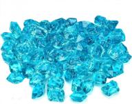 high luster aqua blue fire glass for fireplaces, fire pits, and landscaping - 10 pounds of mr. fireglass 1/2-inch polygon glass logo