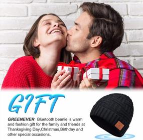 img 3 attached to Stay Connected In Style: BLACK GREENEVER Bluetooth Beanie Hat For Men And Women - Ideal Christmas Stocking Stuffer Gift