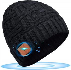 img 4 attached to Stay Connected In Style: BLACK GREENEVER Bluetooth Beanie Hat For Men And Women - Ideal Christmas Stocking Stuffer Gift
