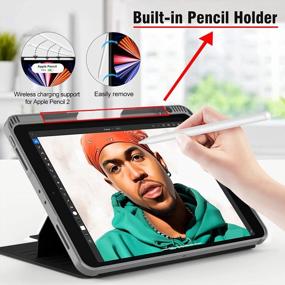 img 3 attached to Protective Case For IPad Pro 11 - 6 Viewing Angles, Magnetic Stand + Pencil Holder 2021/2020/2018