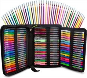 img 3 attached to Complete Set Of 120 Artist Gel Pens With 28 Glitter, 12 Metallic, 11 Pastel And 9 Neon Colors, Including 60 Refills And Coloring Book For Effortless Artwork Creation