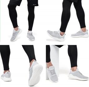 img 1 attached to Мужская теннисная обувь Akk: дышащие сетчатые кроссовки на шнуровке для бега, прогулок и тренировок