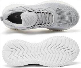 img 2 attached to Мужская теннисная обувь Akk: дышащие сетчатые кроссовки на шнуровке для бега, прогулок и тренировок