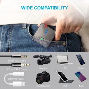 img 3 attached to ANNSM Wireless Lavalier Microphone System: Perfect Audio Solution For DSLR, Camcorder, Smartphone, & Vlogging