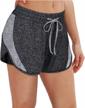 moqivgi women's athletic workout fitness shorts with built-in liner for yoga, running and activewear - pockets included logo