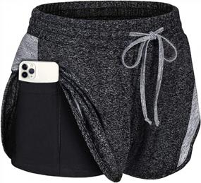 img 2 attached to MOQIVGI Women'S Athletic Workout Fitness Shorts With Built-In Liner For Yoga, Running And Activewear - Pockets Included