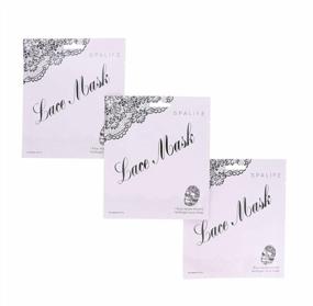img 4 attached to SpaLife Rose Water Infused Hydrogel Lace Facial Mask - 3 Masks Anti-Aging Hydrating