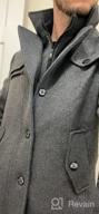 картинка 1 прикреплена к отзыву Men'S Quilted Lined Pea Coat With Layered Collar And Single Breasted Design In Wool Blend By Chouyatou от Darrion Hudson