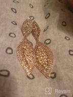 картинка 1 прикреплена к отзыву Sparkling Elegance: Flyonce Women'S Rhinestone Crystal 2 Leaf Chandelier Earrings For Weddings And Special Occasions от Tyler Spencer