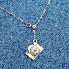 img 1 attached to Camera Lariat Necklace With Flashing Charm - Perfect Gift For Photographers And Videographers