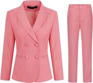 yynuda women's 2 piece office business blazer pant suit set - perfect for work! logo