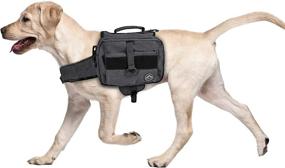 img 4 attached to 🐶 Himal Outdoors Large Dog Backpack: Dog Pack Hound Bag for Travel, Camping, Hiking - Saddle Bag Rucksack with Adjustable Strap and Convenient Side Pockets