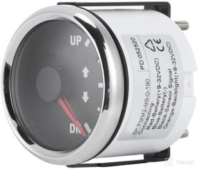 img 3 attached to 🚤 52mm/2in Boat Trim Gauge: Accurate UP-DN Tilt Indicator with Red Backlight - 0-190ohm Signal (Black)