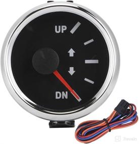 img 4 attached to 🚤 52mm/2in Boat Trim Gauge: Accurate UP-DN Tilt Indicator with Red Backlight - 0-190ohm Signal (Black)