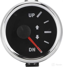 img 2 attached to 🚤 52mm/2in Boat Trim Gauge: Accurate UP-DN Tilt Indicator with Red Backlight - 0-190ohm Signal (Black)