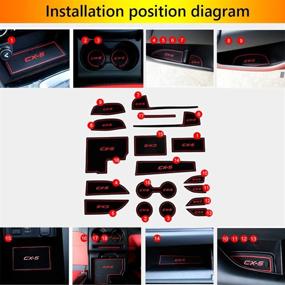 img 2 attached to 🚗 Enhance Your Mazda CX-5 Interiors with Great-Luck 18Pcs/Set Car Door Storage, Gate Slot, and Coaster Mat for Dust-Proof Anti-Slip Protection (White, 2017-2019)