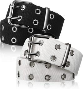 img 4 attached to 👗 Vintage Women's Accessories: Double Grommet Two Hole Belt Pieces