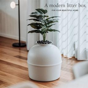 img 3 attached to 🔒 BUNDLE & BLISS Secret Litter Box - Concealed Enclosure with Odor Control, Faux Plant, Carbon Filter, and Real Stones