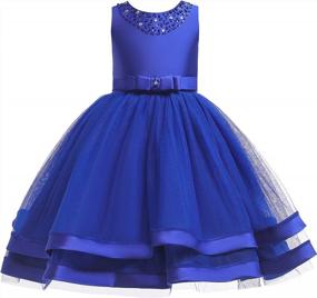img 4 attached to Stunning Ruffled Flower Girl Dress With Sequin Embroidery - Perfect For Weddings And Parties