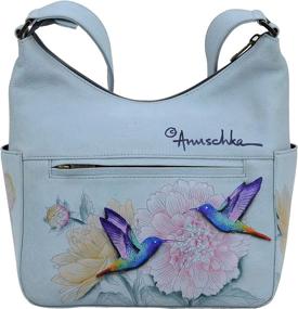 img 3 attached to Anuschka Genuine Leather Handbag Classic Women's Handbags & Wallets ~ Hobo Bags