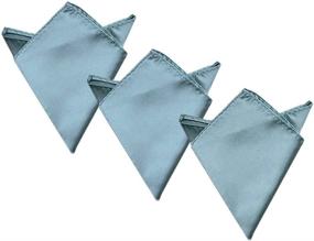 img 1 attached to 3 Pack Pocket Squares Wedding Handkerchief Men's Accessories