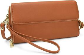 img 4 attached to YALUXE Wristlets Leather Crossbody Handbag Women's Handbags & Wallets ~ Wristlets