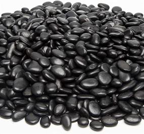 img 1 attached to 🌿 OUPENG 1.6lb Black Small Pebbles - Natural Polished Stones for Succulents, Bamboo Plants, and Home Decor