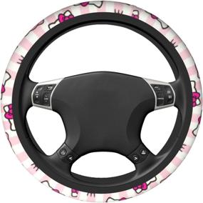 img 2 attached to Anime Steering Wheel Cover For Women Girls，Cute Steering Wheel Covers，Universal 15 Inch Pink Car Accessories…