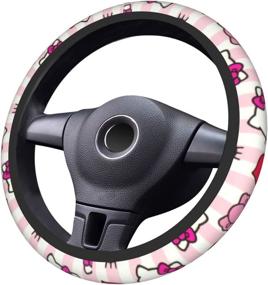 img 1 attached to Anime Steering Wheel Cover For Women Girls，Cute Steering Wheel Covers，Universal 15 Inch Pink Car Accessories…