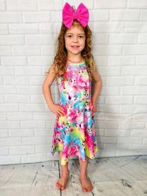 img 3 attached to Floral Print Sleeveless Sundress For Girls Aged 4-15 - BFUSTYLE Casual & Stylish Dress