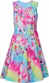 img 2 attached to Floral Print Sleeveless Sundress For Girls Aged 4-15 - BFUSTYLE Casual & Stylish Dress