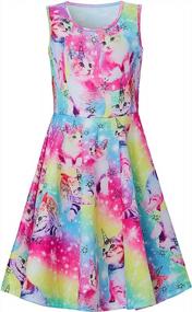 img 4 attached to Floral Print Sleeveless Sundress For Girls Aged 4-15 - BFUSTYLE Casual & Stylish Dress