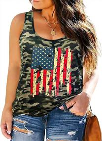 img 1 attached to Patriotic Sleeveless Tank Top For Women - American Flag Design In Plus Size - Perfect For 4Th Of July Celebrations And Other Festive Occasions
