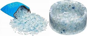 img 4 attached to 2 Natural Aquamarine Tumbled Chip Stones & 1 Orgone Crystal Healing Stone Bowl - 0.5Lb SUNYIK Pack