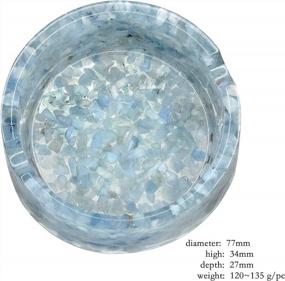 img 1 attached to 2 Natural Aquamarine Tumbled Chip Stones & 1 Orgone Crystal Healing Stone Bowl - 0.5Lb SUNYIK Pack