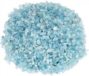 img 3 attached to 2 Natural Aquamarine Tumbled Chip Stones & 1 Orgone Crystal Healing Stone Bowl - 0.5Lb SUNYIK Pack