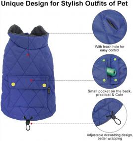 img 2 attached to Winter Dog Coat For Small Breeds - Cozy Cotton Pet Clothes For Cold Weather, Stylish And Warm Puppy Jacket, Windproof For Hiking, Travel And Outdoor Walks - Dark Blue Color In Size M